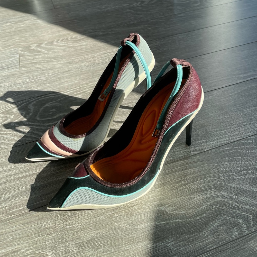 Christian Dior by RAF Simmons Leather Runway Sneaker Heels Fall 2014